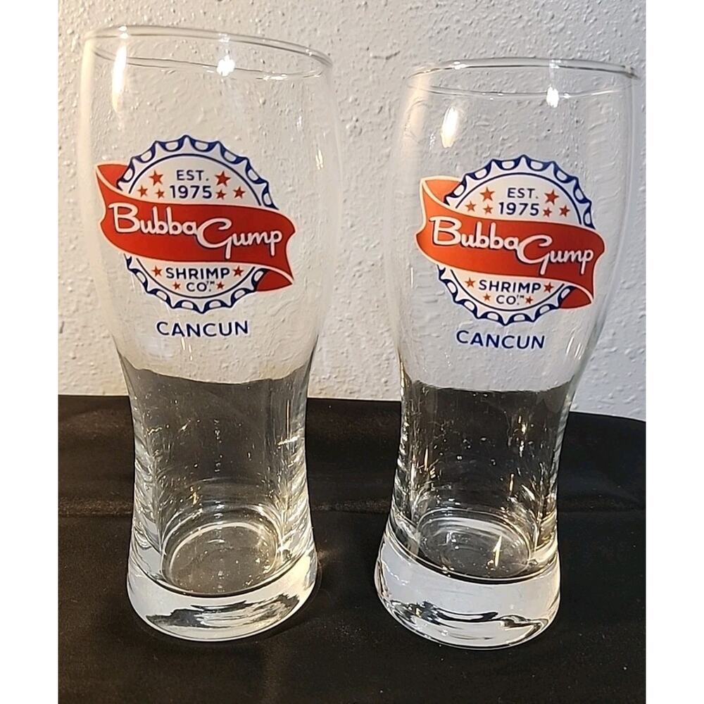 Bubba Gump Shrimp Company Cancun Beer Glass Set Of 2